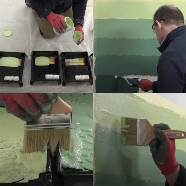 Градиентная покраска стен, техника омбре