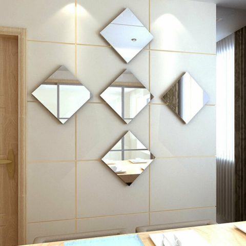 Зеркальная плитка: можно ли клеить на обои, способы крепления, установки на стену, пошаговая инструкция