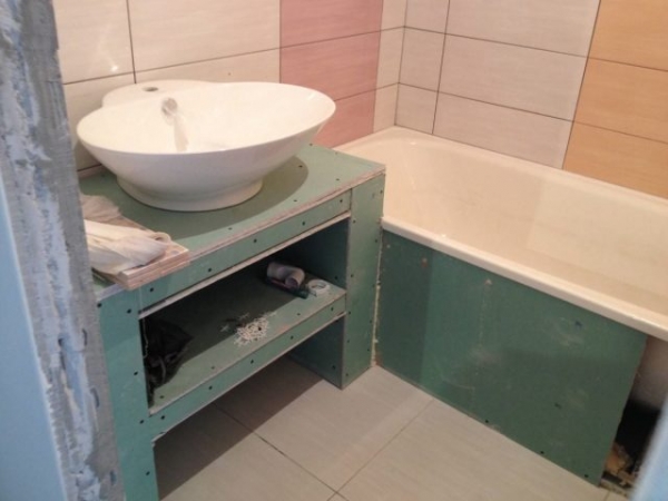 Раковина из гипсокартона: как сделать короб в ванной комнате, пошаговая инструкция